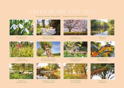 Kalender Green in the City 2021 Übersicht